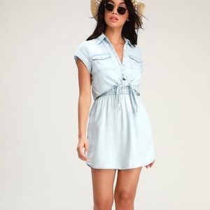 Fun Chambray Tie Dress